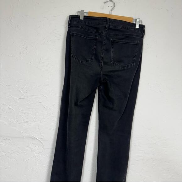 NYDJ Black High Rise Straight Leg Womens Jeans 8 Classic Fall Denim Zip Fly - Picture 7 of 11